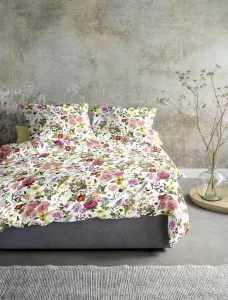 Комплект постельного белья Mako-Satin Glamour 8885, белый, размер 155x220+80x80 см Irisette