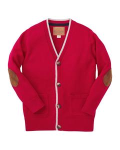 Хоуп & Генри Кардиган с контрастной отделкой HOPE & HENRY, красный