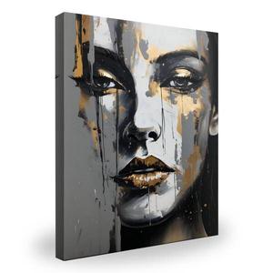 Картина на холсте Muralo abstraktes Frau Gesicht, 30x40x40 см цвет beige/schwarz/braun/grau