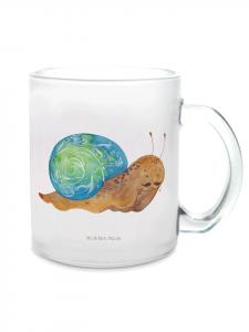 Кружка в виде улитки без слов, прозрачная Mr. & Mrs. Panda