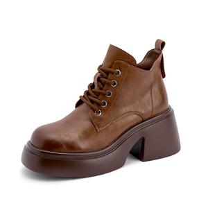 Ботинки Martin Boot женские Ouumeis, цвет Brown plush