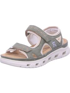 Сандалии на плоской подошве rieker, цвет schilf/perlcreme