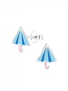 Alexander York Детские серьги-гвоздики «Зонтик» из серебра 925 пробы, комплект из 2 штук