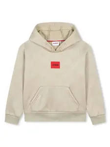 Худи с монограммой HUGO KIDS, нейтральный