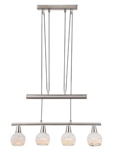 Globo lighting Светодиодный подвесной светильник "Эллиот" серебристо-белого цвета - (Ш)70 см
