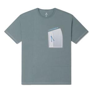 Футболка Converse Zip Pocket T-shirt 'Ash Green' 10025872-A03, зеленый