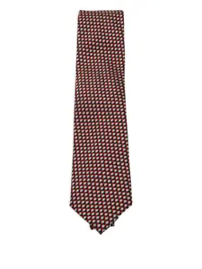 Галстук с геометрическим узором Zegna, красный