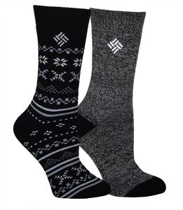 Женские термоноски Columbia с флисовой подкладкой, 2 пары, Black