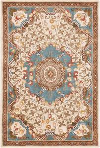 Ковер SAFAVIEH, 69 x 122 см, Classic Collection Ivory / Light Blue CL304E ручной работы традиционный восточный премиум шерстяной