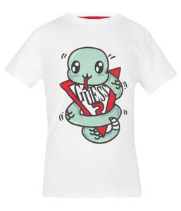 Футболка детская Guess с принтом змеи, белый