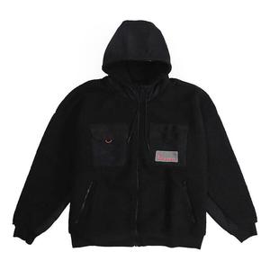 Куртка Air Jordan Zipper Fleece Windproof Stay Warm Hooded Jacket Black, черный