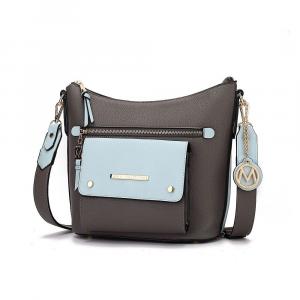 Женская сумка через плечо Mkf Collection Serenity Color Block от Mia K MKF Collection, цвет Charcoal Light Blue