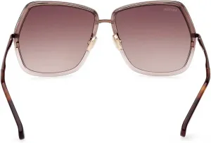 Солнцезащитные очки MaxMara MM 0054 Elsa 3 48F, блестящие градиентные коричневые линзы, розовые/Roviex, 48f Shiny Dark Brown