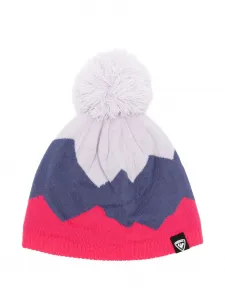 Мило вязаная шапка в полоску с помпоном Rossignol, фиолетовый