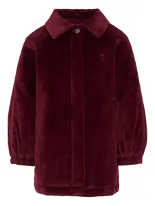 Пальто с вельветовым воротником Trussardi Junior, красный