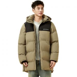 361° Пуховик мужской Terracotta/Super Black с капюшоном утепленный