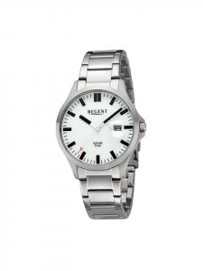 Крупные серебристые аналоговые наручные часы (около 40 мм) с металлическим браслетом Regent