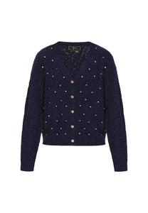 Вязаный кардиган faina, темно-синий