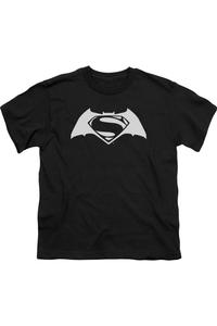 Футболка с простым лого Batman V Superman для детей Gildan, черный