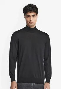 Ультратонкий джемпер с длинными рукавами и высоким воротником Falconeri, Black