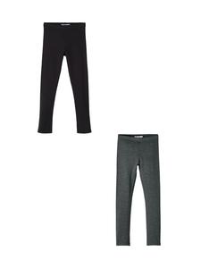 Леггинсы name it 2er Set Regular Fit weich bequem Basic, цвет schwarz-dunkelgrau