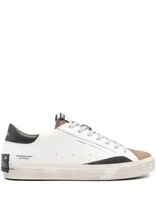 Кроссовки Downtown из кожи и замши с потертостями Crime London, белый