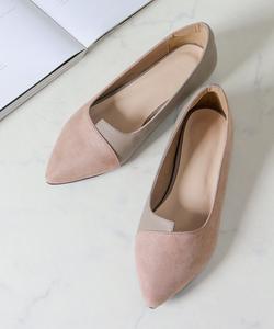 Плоские туфли с заостренным концом 1182 Liberty Doll, цвет Gray Beige Suede Pu