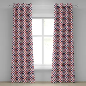 Шторы на люверсах ABAKUHAUS London, с рисунком флага на тему чаепития, деконструирующим традиционный напиток ко Дню независимости, декоративные двухпанельные шторы, 280 см x 175 см, цвет: ярко-синий. Abakuhaus