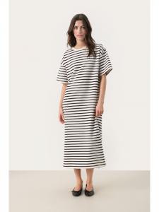 Платье из джерси TiraPW, свободного кроя, в черную полоску PART TWO