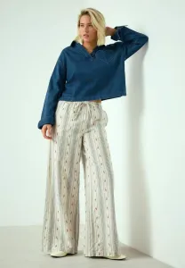 Брюки в полоску с цветами Next, Ecru