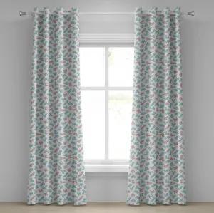 Штора на люверсах ABAKUHAUS 90-х годов с геометрическим узором в ретро-тонах Мемфиса, абстрактная графика, декоративные двухпанельные шторы, 280 см x 175 см, цвет черно-синий Abakuhaus