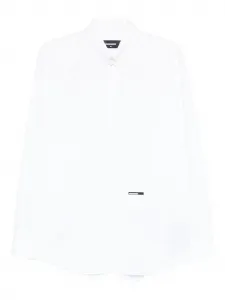 Хлопковая рубашка с логотипом DSQUARED2, белый