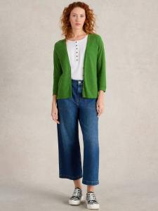 Льняной кардиган из органического хлопка naria White Stuff, цвет Light Green