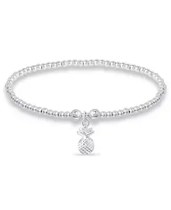 Браслет с подвесками в виде джекфрута на серебряной пластине Macy'S, silver