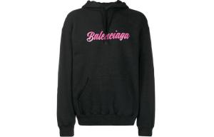 Худи Balenciaga с логотипом, черный