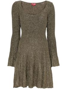 Платье мини STAUD Raquel, золотой