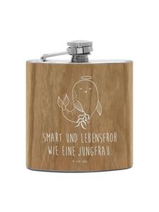 Mr. & Mrs. Panda Фляга с изображением знака зодиака Дева и надписью коричневого цвета