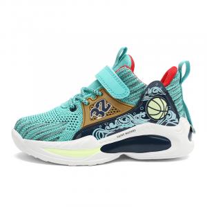 Баскетбольные кроссовки с низким верхом и противоскользящей подошвой для детей SAINT WATERS, зеленый