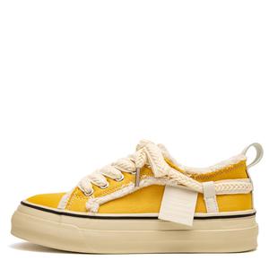 Абразивостойкие дышащие лоу-топ скейтборд кроссовки women's Far waves, желтый