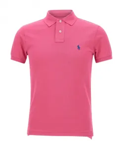 Поло с пионами и культовым логотипом в виде пони. Polo Ralph Lauren, розовый