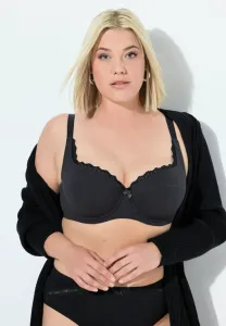 Текстурированный бюстгальтер на косточках Ulla Popken, Black