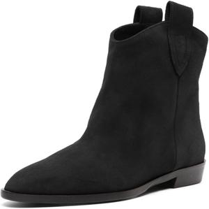 Женские стильные ботильоны FOWT с круглыми носками, низким каблуком и высоким голенищем, на каждый день, удобные, размеры 4-16 США, Black