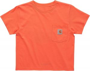Футболка Carhartt для девочек с короткими рукавами и логотипом, Living Coral