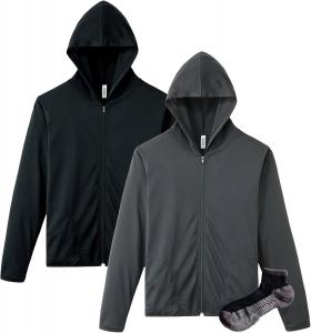 Мужская толстовка на молнии Glimmer 00338-AMZ, плотность ткани 4,4 унции, быстросохнущая, с длинными рукавами, с защитой от УФ-излучения, черный/темно-серый