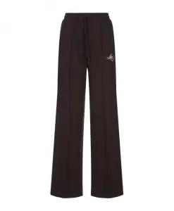 Коричневые спортивные брюки с логотипом, написанным курсивом. Msgm, коричневый