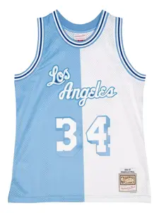 Топ LA Lakers 1996 Shaquille ONeal Split Swingman из коллаборации с NBA Mitchell & Ness, синий