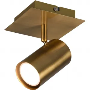 Потолочный светильник TRIO Leuchten Marley GU10 1 шт. Лампу можно выбрать самостоятельно; с отделкой под старую латунь, споты поворачиваются и наклоняются Trio Leuchten, Messingfarben