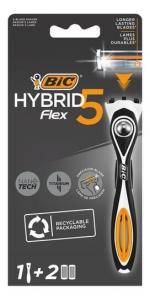 Бритва Bic System Hybrid Flex 5 в блистере 1 шт + сменные картриджи
