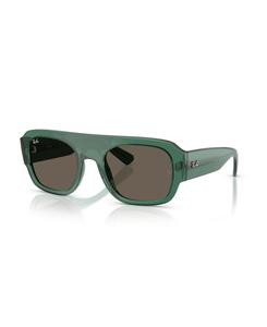 Солнцезащитные очки унисекс с геометрическим рисунком, RB2218 Ray-Ban, Transparent Green