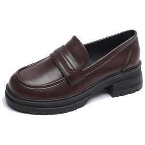 WEISHIBANGWEI Лоферы женские коричневые